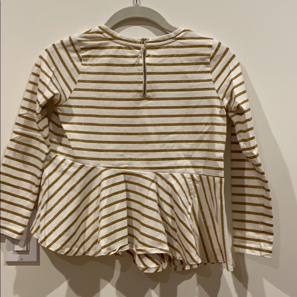 Crewcuts gold stripe top size 8 - Picture 3 of 3